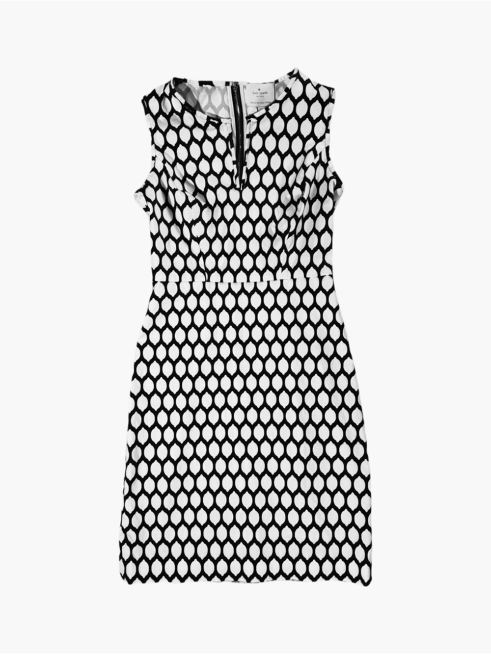 kate spade Navy and White Geometric Sleeveless Sheath Dress - Picture 4 of 10